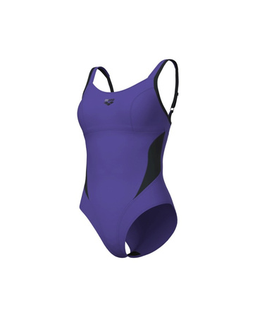 Strój kąpielowy damski Arena Women's Bodylift Makimurax Strap Back Violet Night Grey