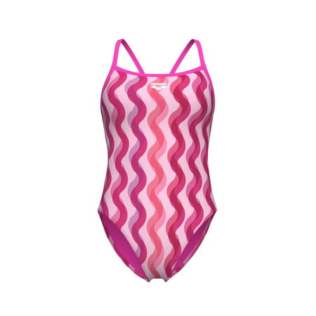 Strój kąpielowy damski Arena Women's Pipple Print Swimsuit Challenge Multi Pink Shocking Pink