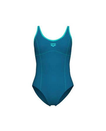 Strój kąpielowy damski Arena Women's Tania Clip Back One Piece Blue Cosmo Water