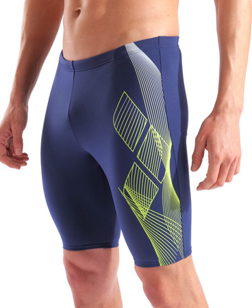 Spodenki kąpielowe męskie Arena Men's Sea Water Swim Jammer Navy-Arctic Lime