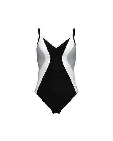 Strój kąpielowy damski Arena Women's Bodylift Roberta Soft U Back Black White Ice