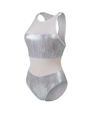 Strój kąpielowy damski Arena Women's Mesh Swim Pro Back Graphic White Multi