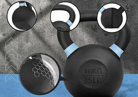 Ciężarek do ćwiczeń fitness Proiron Kettlebell Black 