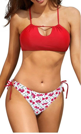 Strój kąpielowy do pływania dwuczęściowy damski Shekini Red Cherry