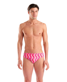 Kąpielówki slipy męskie na basen treningowe Arena Briefs Ripple Pink