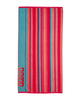 Ręcznik kąpielowy plażowy Arena Beach Towel Multistripes II Fluo Red Water Calypso Coral