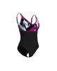 Strój kąpielowy damski Arena Women's Bodylift Black Multi Grape