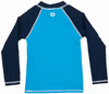 Koszulka kąpielowa chłopięca Arena Boy's Water Tribe UV L/S Tee Turquoise Navy