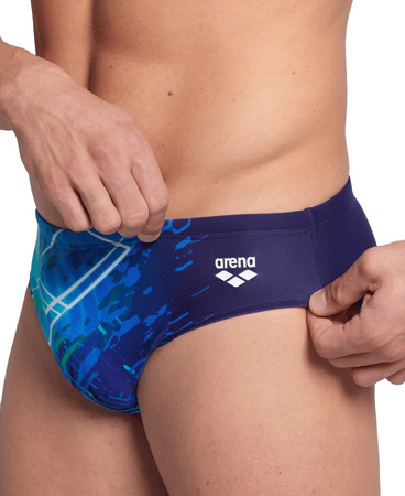 Kąpielówki slipy męskie Arena Men's Funny Spot Briefs Navy Multi