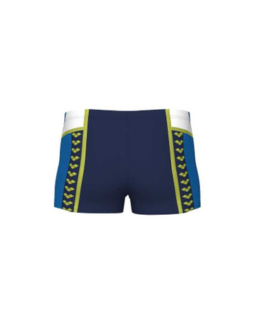 Kąpielówki bokserki męskie Arena Men's Icons Swim Short Panel Blue River Navy White Soft Green
