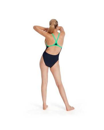 Strój kąpielowy damski Speedo Hyper Boom Turnback Navy Green