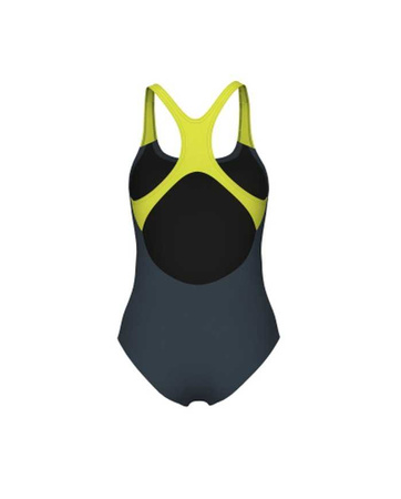 Strój kąpielowy damski Arena Women's Reflecting Swim Pro Back Asphalt Soft Green