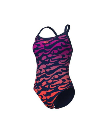 Strój kąpielowy damski Arena Women's Surfs Up Lightdrop Back Navy Multi