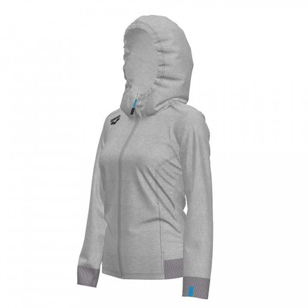 Damska sportowa rozpinana bluza Arena Women's Team Hooded Jacket Panel Medium Grey Heather