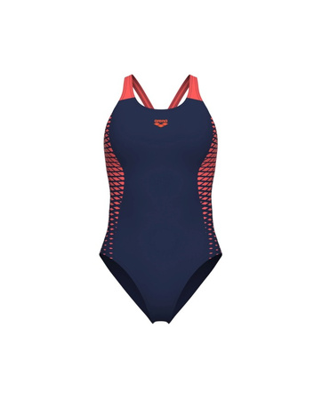 Strój kąpielowy damski Arena Women's Openings V Back Navy Calypso Coral