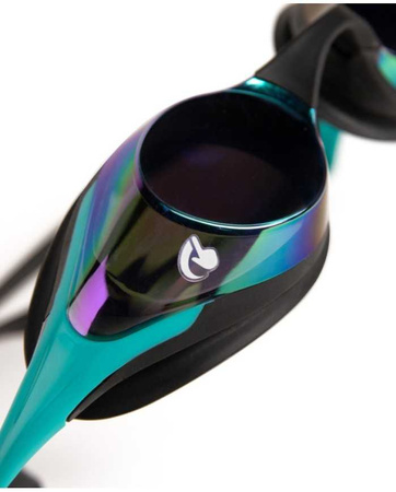 Okulary pływackie na basen Arena Cobra Swipe Mirror Emerald Peacock