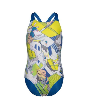 ARENA STROJE PŁYWACKIE GIRL'S FANTASIZE V BACK MULTI GREY ROYAL 006677/527 140 (10-11)