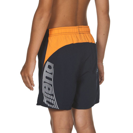 Szorty kąpielowe chłopięce Arena Junior Boy's Caiman Boxer Navy Tangerine