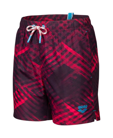 Kąpielówki szorty chłopięce Arena Boy's Water Prints Beach Boxer Ao Junior Dark Purple Multi