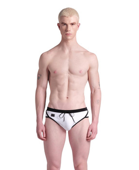 Kąpielówki slipy męskie Arena Men's Classic Swim Brief White Black