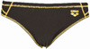 Kąpielówki slipy męskie Arena Men's Revo Mid Brief Black Lily Yellow