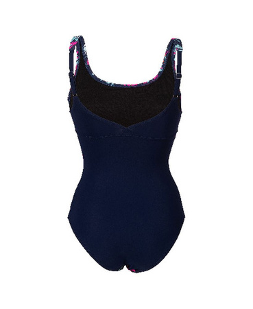 Strój kąpielowy damski Arena Women's Bodylift Swimsuit Francy Wing Back Navy Freak Roe Multi