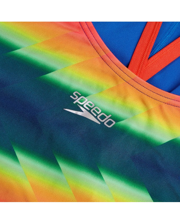 Strój kąpielowy jednoczęściowy damski na basen Speedo Allover Red Yellow