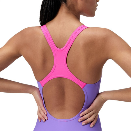 Strój kąpielowy jednoczęściowy damski na basen Speedo Medley Logo Purple