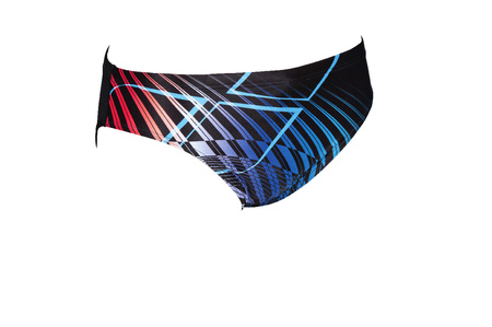 Kąpielówki slipy męskie Arena Men's Optical Waves Brief Black Multi