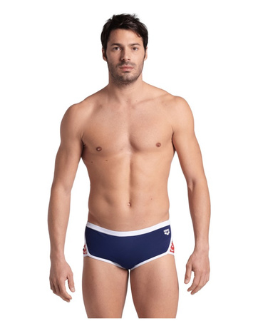 Spodenki kąpielowe męskie Arena Men's Icons Swim Low Waist Short Solid Navy White Red Multi