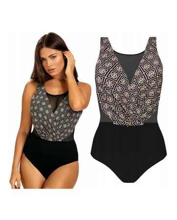 Strój kąpielowy damski jednoczęściowy Self Barbados 6 Black Print
