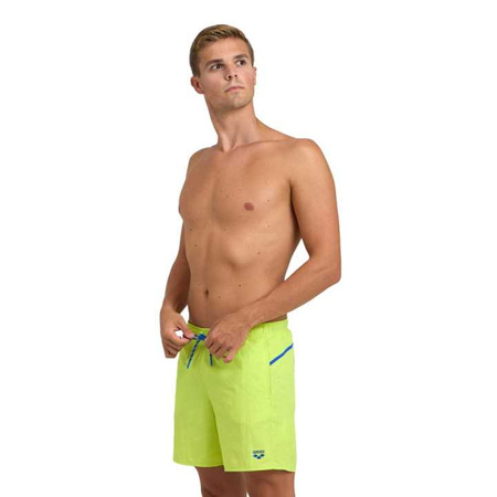 Spodenki szorty męskie Arena Men Pro File Beach Boxer Soft Green Neon Blue