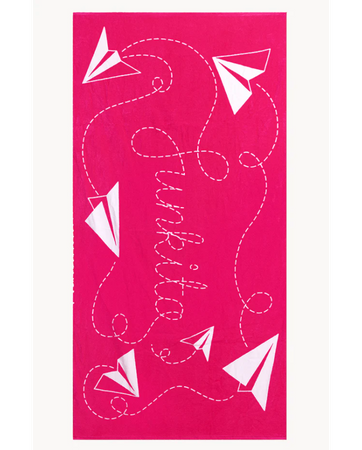 Ręcznik bawełniany na basen plażę Funkita Paper Pink 160x80cm