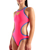 Strój kąpielowy damski Arena Women's One BigLogo One Piece Shocking Pink-Blue River
