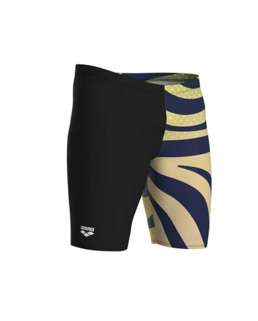 Kąpielówki męskie Arena Men's Multi Stripes Swim Jammer Black White Multi
