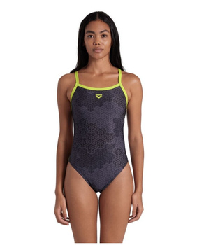 Strój kąpielowy damski Arena Women's Camo Kikko Challenge Back Green Multi