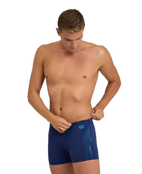Kąpielówki męskie Arena Men's Swim Short Graphic Navy Turquoise