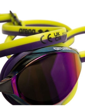 Okulary pływackie na basen Arena Python Mirror Violet Plum Artic Lime