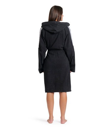 Szlafrok kąpielowy unisex Arena Team Stripe Robe Black White