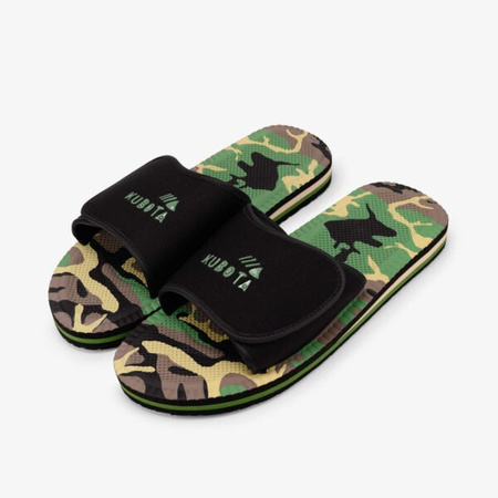 Klapki basenowe Kubota Unisex Rzep Moro Czarne