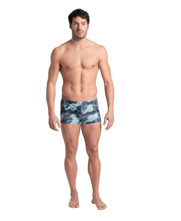 Kąpielówki bokserki męskie Arena Men's Short Allover Asphalt Multi