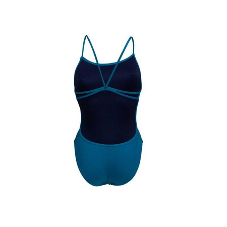 Strój kąpielowy damski Arena Women Swimsuit Lace Back Solid Blue Cosmo