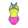Strój kąpielowy damski Arena Women's One BigLogo One Piece Shocking Pink-Blue River