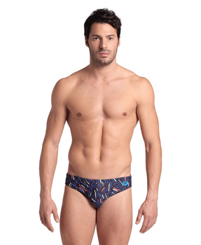 Kąpielówki męskie slipy kąpielowe sportowe na basen plażę Arena Allover Sepia