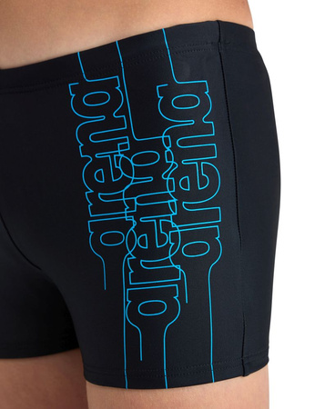 Kąpielówki bokserki chłopięce Arena Boy's Swim Short Graphic Black Turquoise