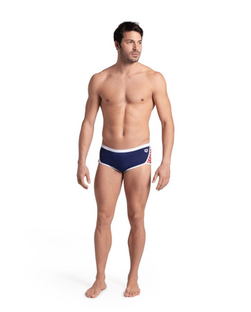 Spodenki kąpielowe męskie Arena Men's Icons Swim Low Waist Short Solid Navy White Red Multi