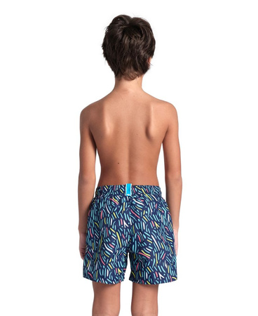 Spodenki szorty chłopięce Arena Boy's Beach Boxer Navy Multi