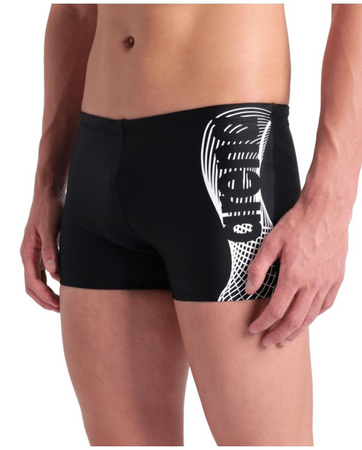 Bokserki kąpielowe męskie Arena Men's Wake Swim Short Black White