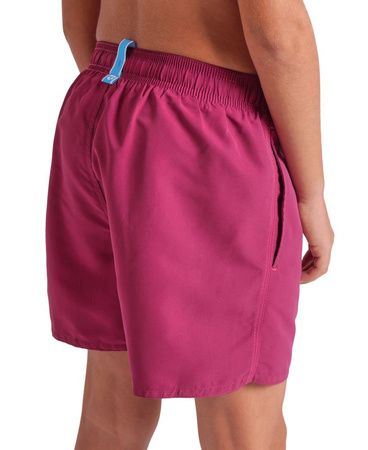 Kąpielówki szorty chłopięce Arena Boy's Beach Boxer Solid Junior Dark Purple Calypso Coral