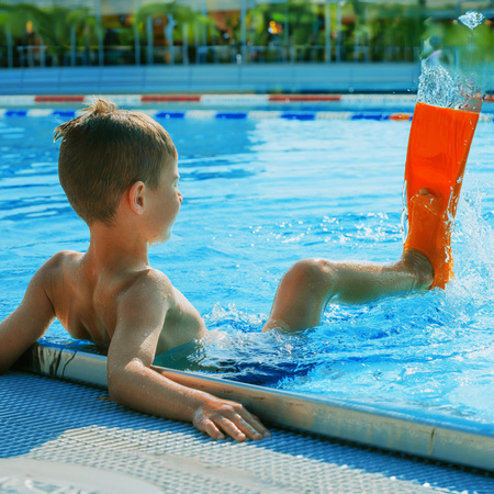 Płetwy treningowe długie pływackie na basen unisex Flipper Orange